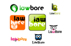 A few Lawbore logo prototypes that never made it